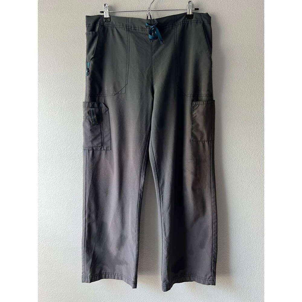 Carhartt Women's PL Gray Cargo Scrub Pants Drawstring Utility Nurse Medical